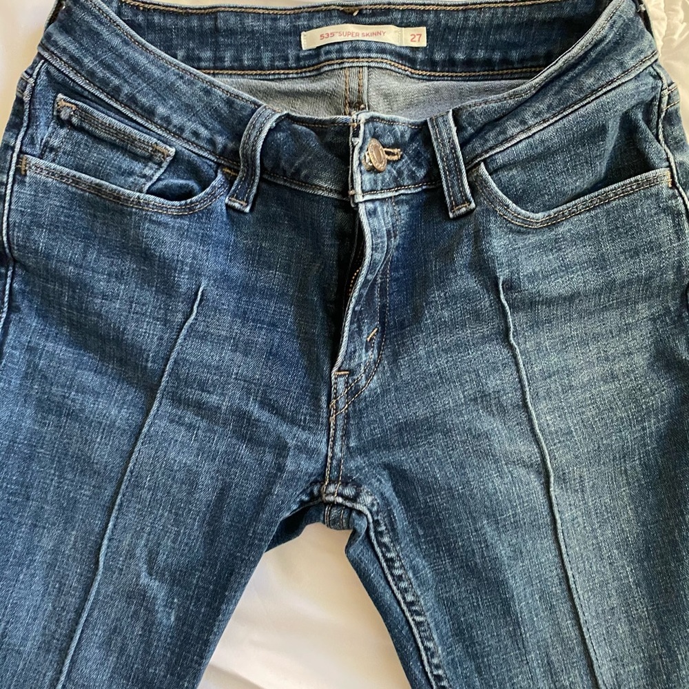 Levi’s 535 super skinny dark denim jeans
